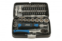 LASER Socket & Bit Set 1/4D 38pc"