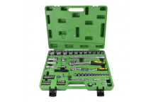 60 Pieces Tool Case With 1/2 And 1/4" 12-Point Spline Socke"