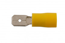CONNECT Yellow Male Blade Terminals 6.3mm (100)
