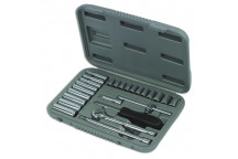LASER Socket Set MM 1/4D 25pc ToolBase"