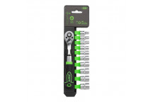 1/4 RATCHET WITH 72-TOOTH HEAD 145MM AND HEXAGONAL SOCKETS."