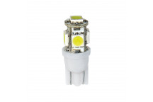 12V 5W T10 Wedge Bulbs 501 LED Bulbs HYPER-LED 5smd WHITE (2