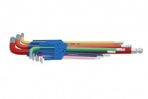 LASER Colour Coded Hex Key Set - Ball End 9pc