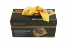 CONNECT Microfibre Yellow Cloths in Dispenser box