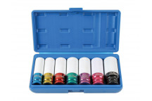 LASER Alloy Wheel Nut Socket Set 7pc 1/2D"