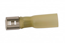 CONNECT Yellow Female Heatshrink Push-on 6.3mm Pk 25