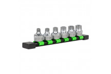 6-PIECE SET OF 12-POINT TAMPER-PROOF XZN BITS WITH 1/2 SOCK"