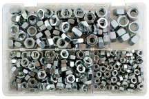 CONNECT Assorted MM Plain Steel Nuts Box Qty 370