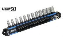 LASER LocSoc Socket & Bit Set 1/4D - 44pc - 50th Anniversar"