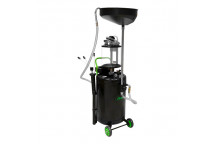 MOBILE WASTE OIL DRAINER WITH INSPECTION CHAMBER 90L