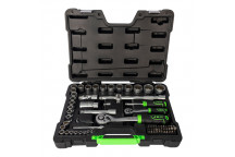 74 Pieces Tool Case With 12-Edged Sockets - Zinc Finish