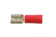 CONNECT 6.3mm Red Female Push On Insulated Terminals (10)