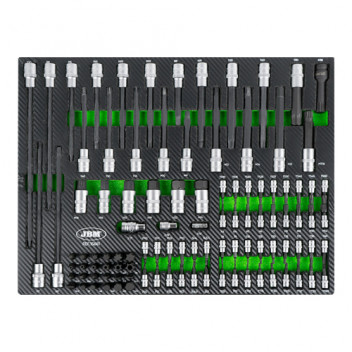 104 PCS BIT SOCKET SET IN CARBON FIBER FINISH EVA TRAY