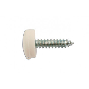 CONNECT Number Plate Security Screw-White Pack 100
