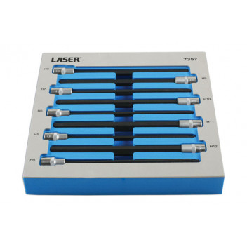 LASER Hex Bit Set 3/8D 9pc"