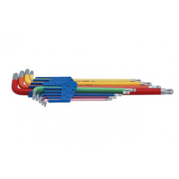 LASER Colour Coded Star Key Set - Ball End 9pc
