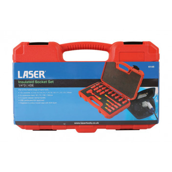 LASER Insulated Socket Set 1/4D 18pc"