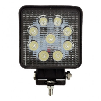 12/24V 27W LED Worklamp - 9x3W 1400lm FLOOD IP67