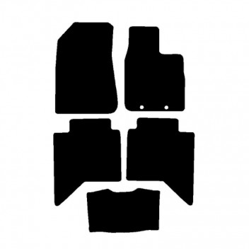 Rubber Mat Set ISUZU D-MAX 2021->  (5XL PIECE + 4 CLIP