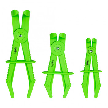Set Of 3 Flexible Hose Clamps With Angled Jaws