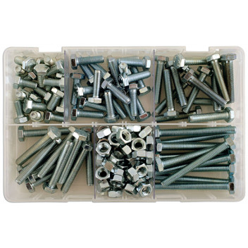 CONNECT Assorted M8 Setscrews & Nuts Box Qty 154