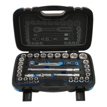 LASER Socket Set  1/2D 31pc"