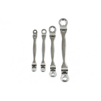 LASER Double Flexible Star Wrench Set 4pc