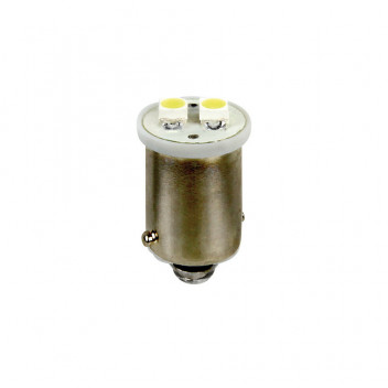 12V 4W BA9S Side & Tail Bulbs WHITE HYPER-LED 2smd (233) (2)