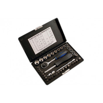 LASER Alldrive Socket Set - 1/4D 40pc"