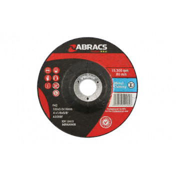 CONNECT Abracs Metal Grinding Discs 100mm x 6.0mm Box 25