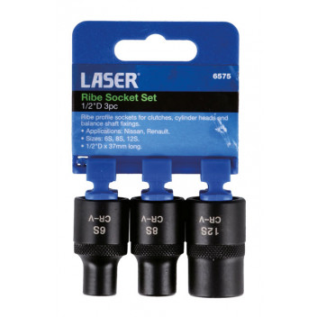 LASER Ribe Profile Socket Set 3 pc