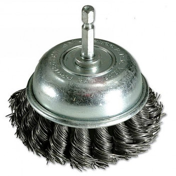 LASER Twist Knot Cup Brush with QC End - 75mm