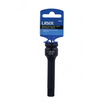LASER Impact Socket Bit 1/2D M14"