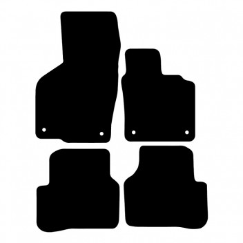 Carpet Mat Set VW PASSAT 07 ON ROUND CLIPS With: 30