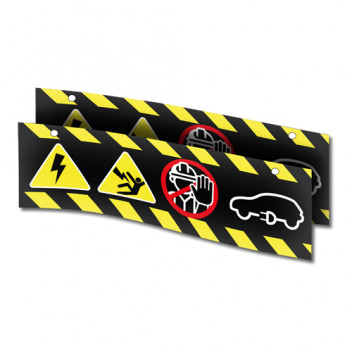 Set Of 2 High Voltage Warning Signs