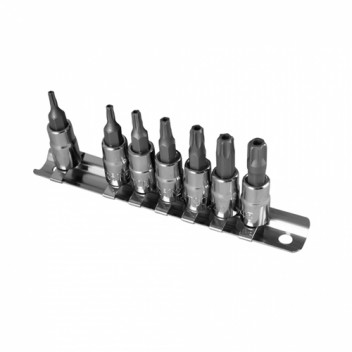 Set Of 7 Torx Bit Sockets Torx Tamper Proof 1/4",8435034531275"