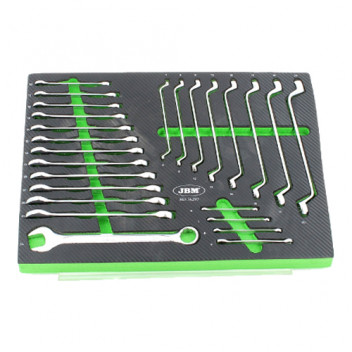 25 PIECES COMBINATION AND OFFSET SPANNER SET TRAY