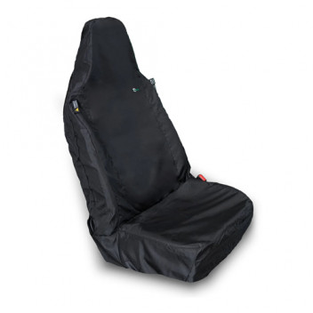 SINGLE CAR SEAT COVER BLACK - UNIVERSAL & WATERPROOF - AIRBA