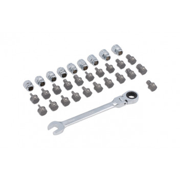 LASER Low Profile Bit & Alldrive Go Thru Socket Set 31pc
