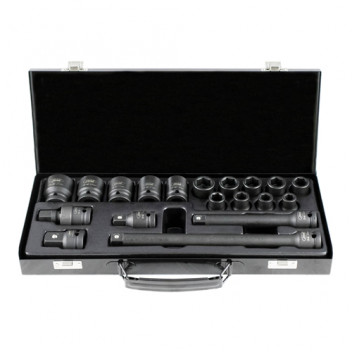 19 Piece 1/2? Impact Socket Set With 14 Hexagonal Sockets +