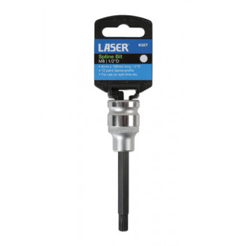 LASER Spline Bit M8x100mm 1/2D"
