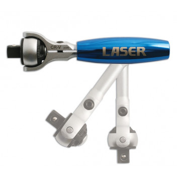 LASER Swivel Head Ratchet 3/8D (CD)"