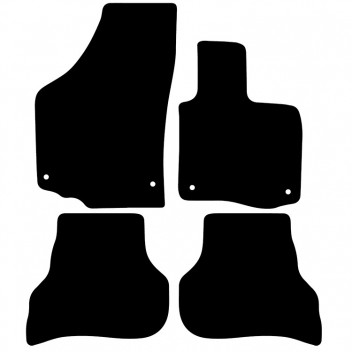 Carpet Mat Set VW GOLF PLUS 07-10 (ROUND CLIPS)