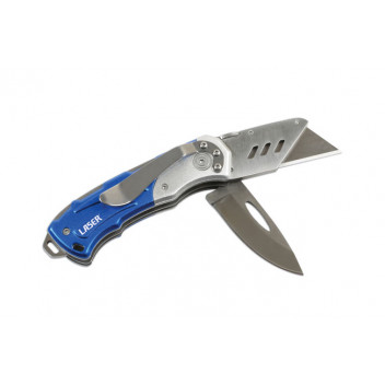 LASER Twin Blade Mechanics Knife Blue
