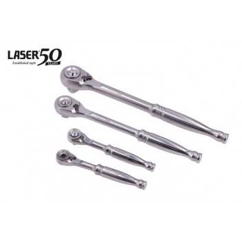 LASER Stainless Steel High-Quality Ratchet Set 4pc - 50th An
