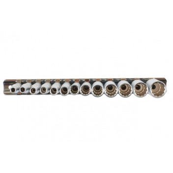 LASER Bi-Hex Deep Socket Set 1/4D 13pc"