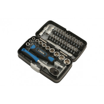 LASER Socket & Bit Set 1/4D 38pc"