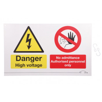 LASER High Voltage/No Admittance Sign