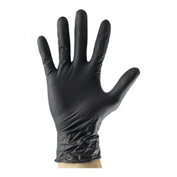 Disposable Black Nitrile Gloves T Xl 35Mil