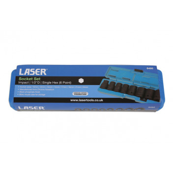 LASER Socket Set - Impact  1/2D 8pc"